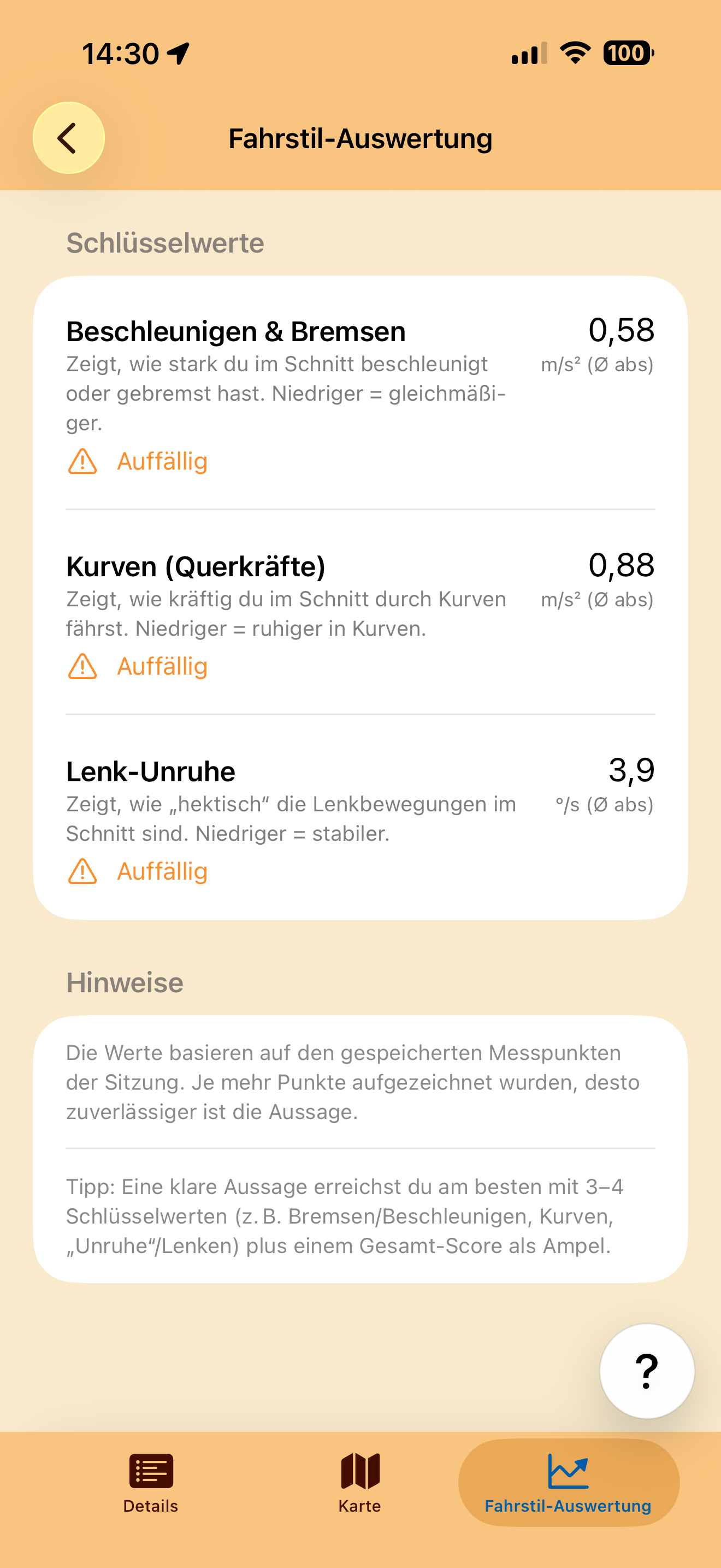 HB-FahrstilAnalyse screenshot 6