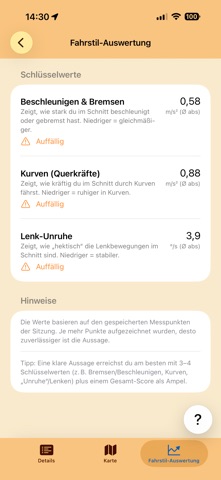 HB-FahrstilAnalyse screenshot