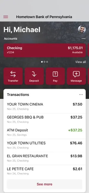 Hometown Bank PA screenshot 1