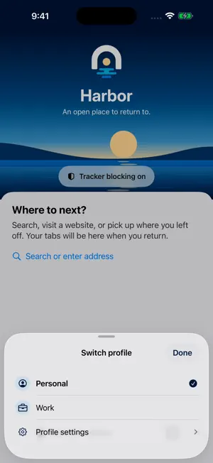 Harbor Browser screenshot 2