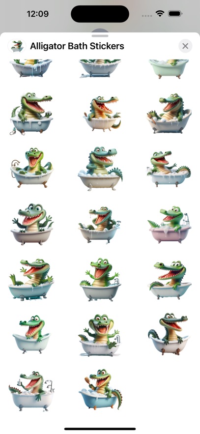 Alligator Bath Stickers