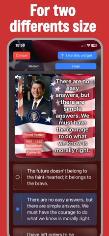 ThePresidentsWidget screenshot