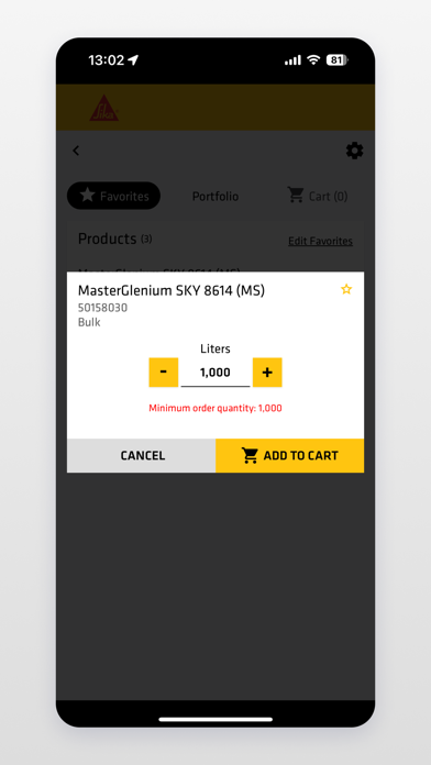 Screenshot #3 pour Sika Order App