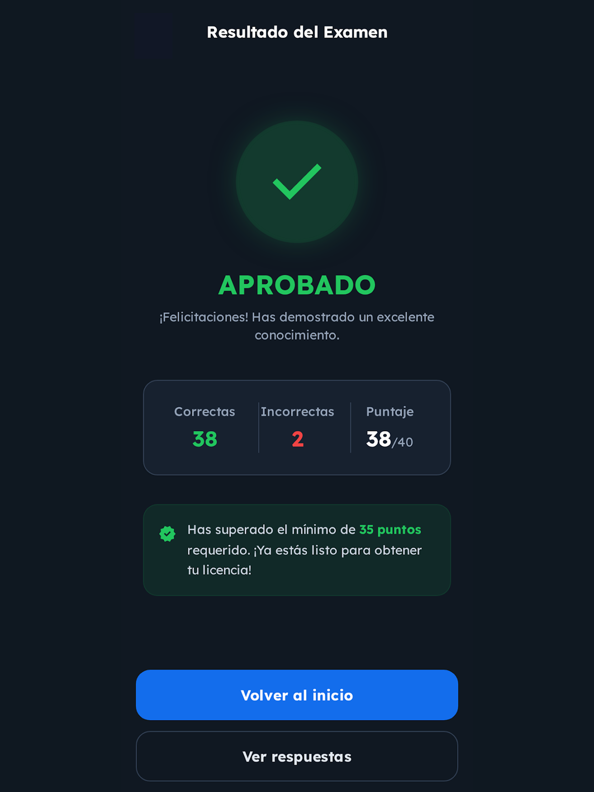 Examen de Reglas de Conducir