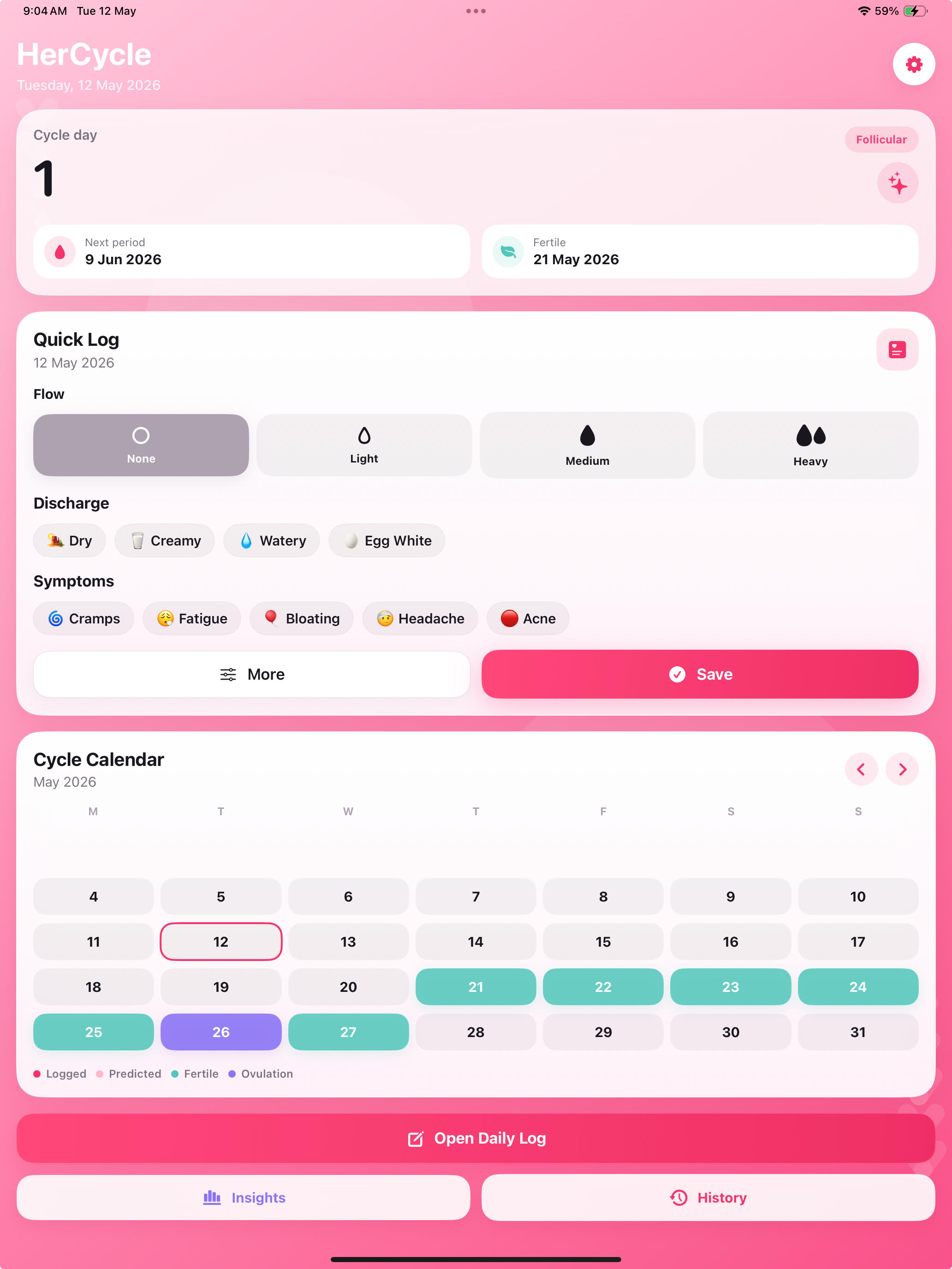 Period Tracker App: HerCycle screenshot 10