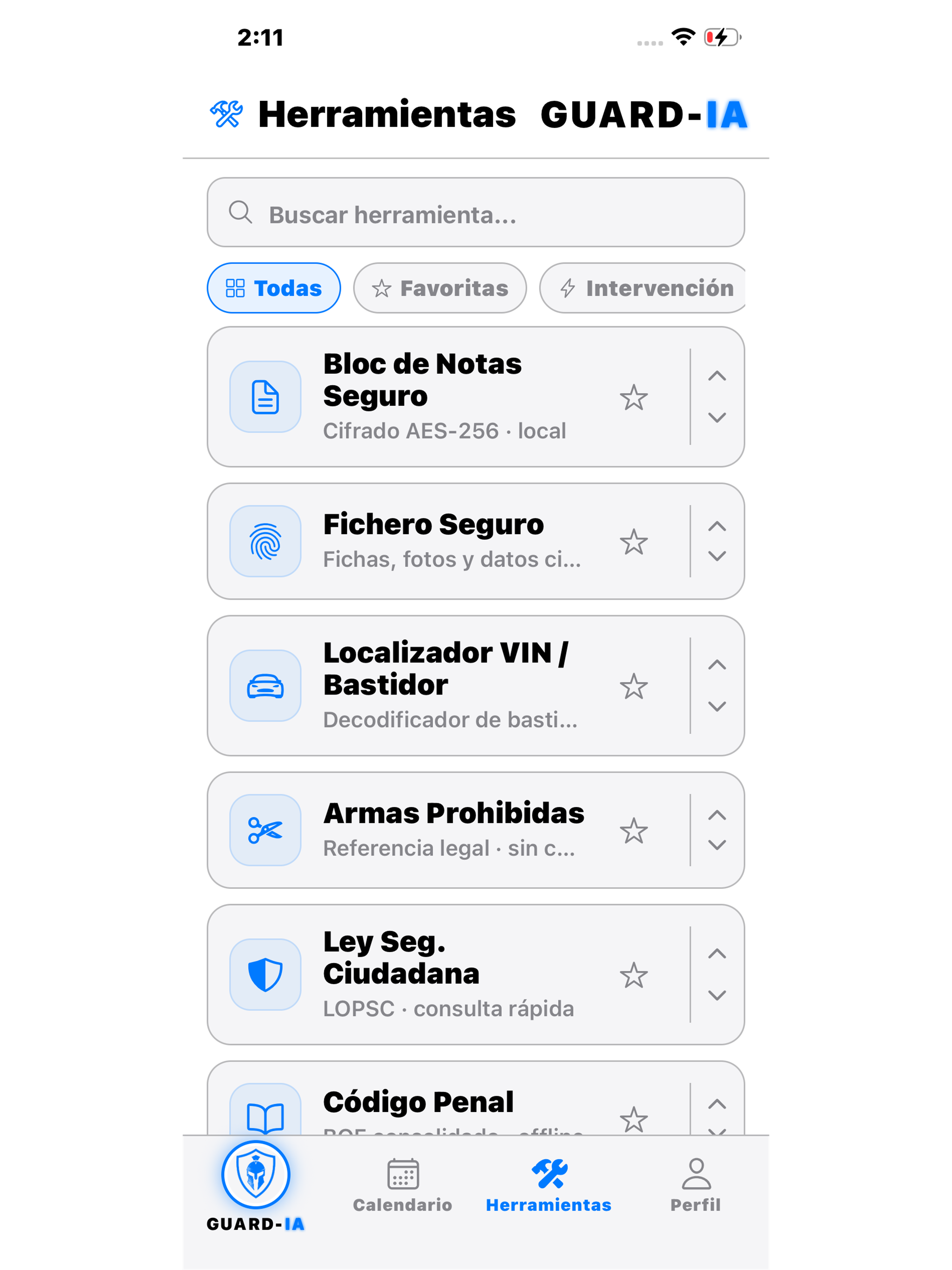 GUARD-IA — Herramientas FCS screenshot 13