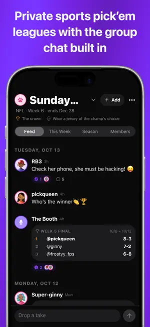 CLQE: Social Sports Pick'em screenshot 1