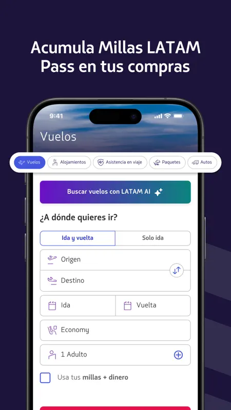 LATAM: Vuelos, Hoteles, Autos screenshot 2 of 6