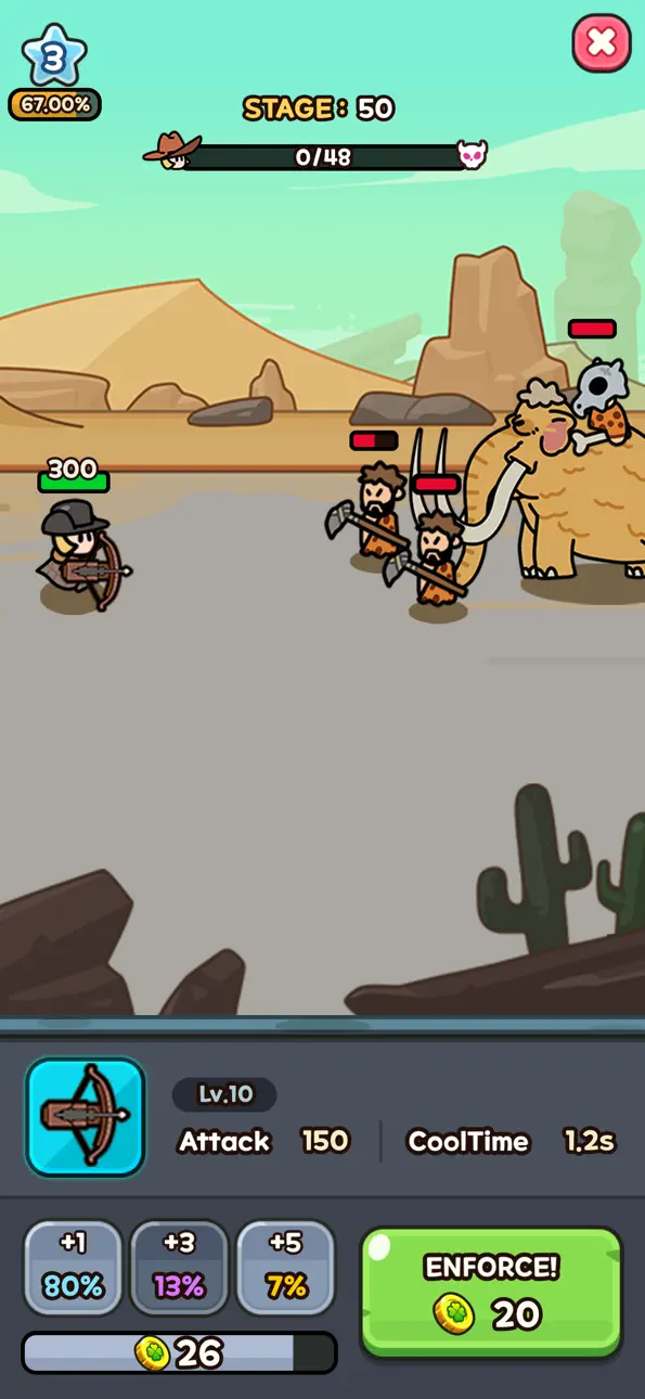 Lucky Guy! Defense Game iOS Mod IPA screenshot 2 - iOS game interface