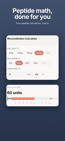 Regimen: Peptide Tracker Screenshot 9 of 10