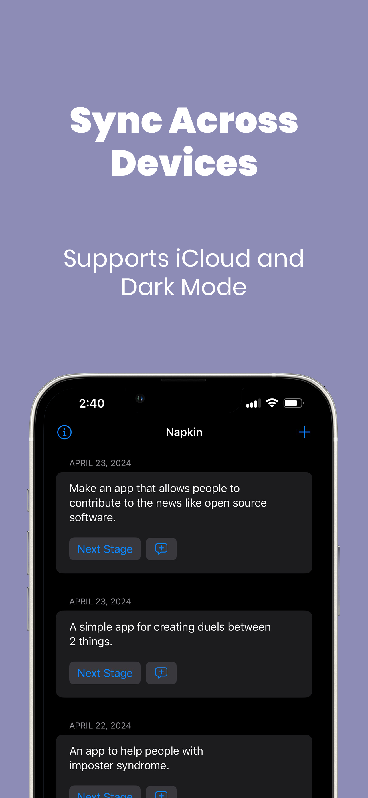 Napkin: Track Ideas & Projects