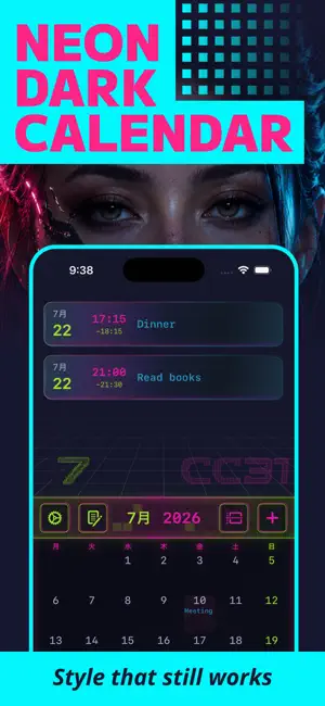 CC31: Neon Calendar screenshot 1