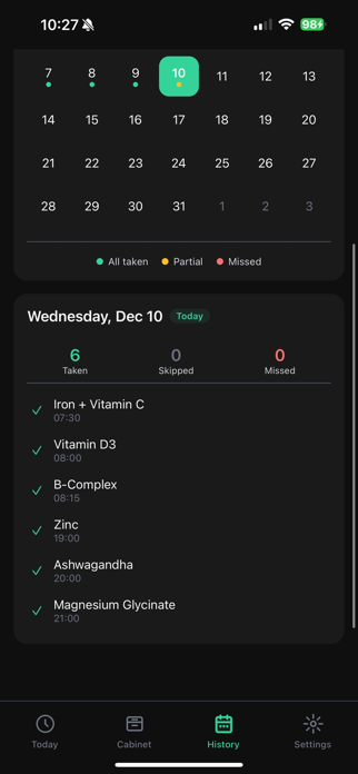 Supplement tracker - Capsuly Screenshot 9 of 10
