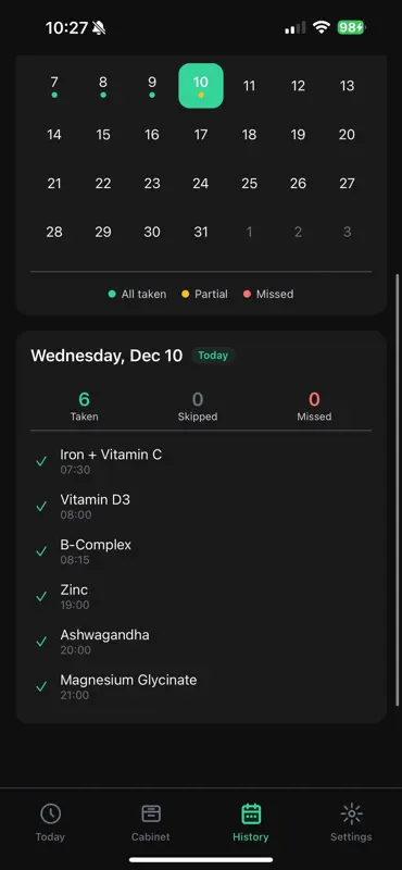 Supplement tracker - Capsuly screenshot 9 of 10