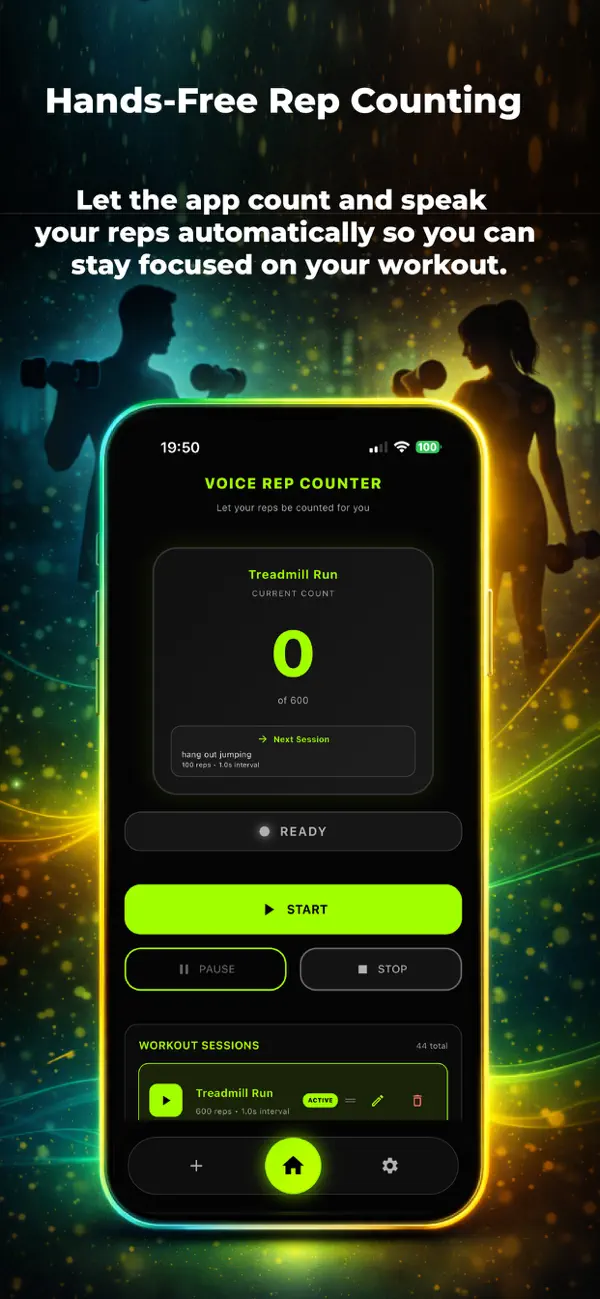 Screenshot #1 pour Voice Rep Counter Coach