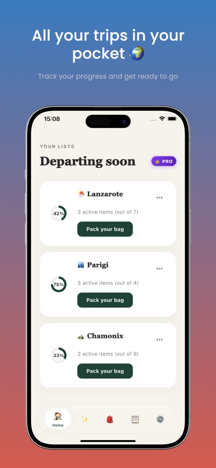 Packsy: Luggage Packing List screenshot 3
