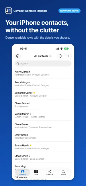 Compact Contacts Manager screenshot 1