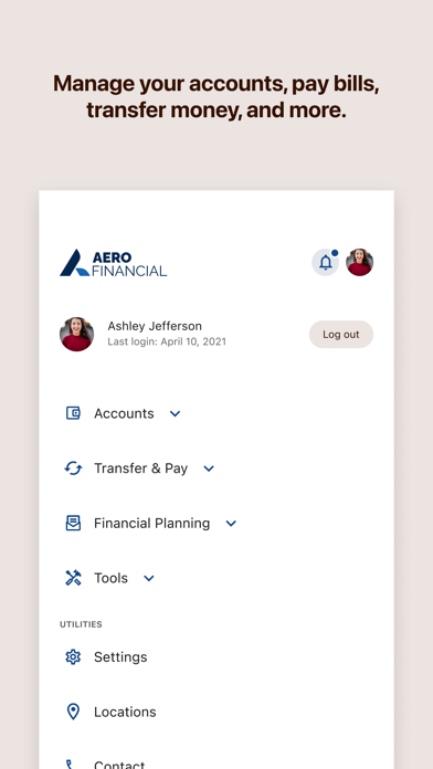 AERO Federal Credit Union screenshot