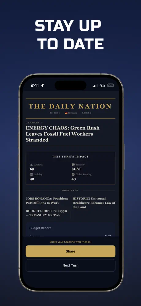 President Life Simulator 模拟总统执政应用截图