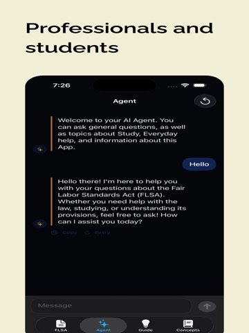 Fair Labor Standards Act FLSA iPad screenshot