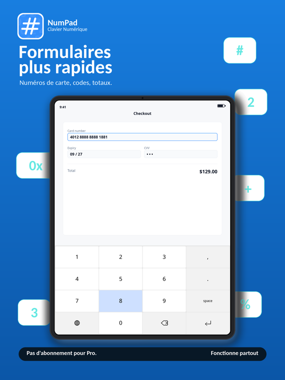 Screenshot #5 pour NumPad: clavier numérique
