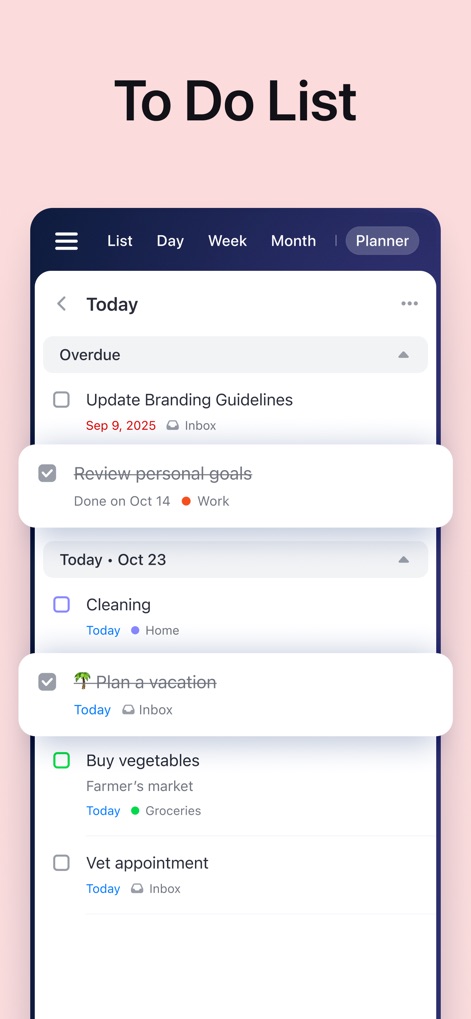 Calendars: Schedule Planner - Aufgaben verwalten
