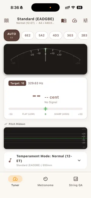 Pulsar Tuner: Classical Guitar screenshot 1