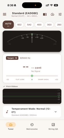 Pulsar Tuner: Classical Guitar iPhone screenshot