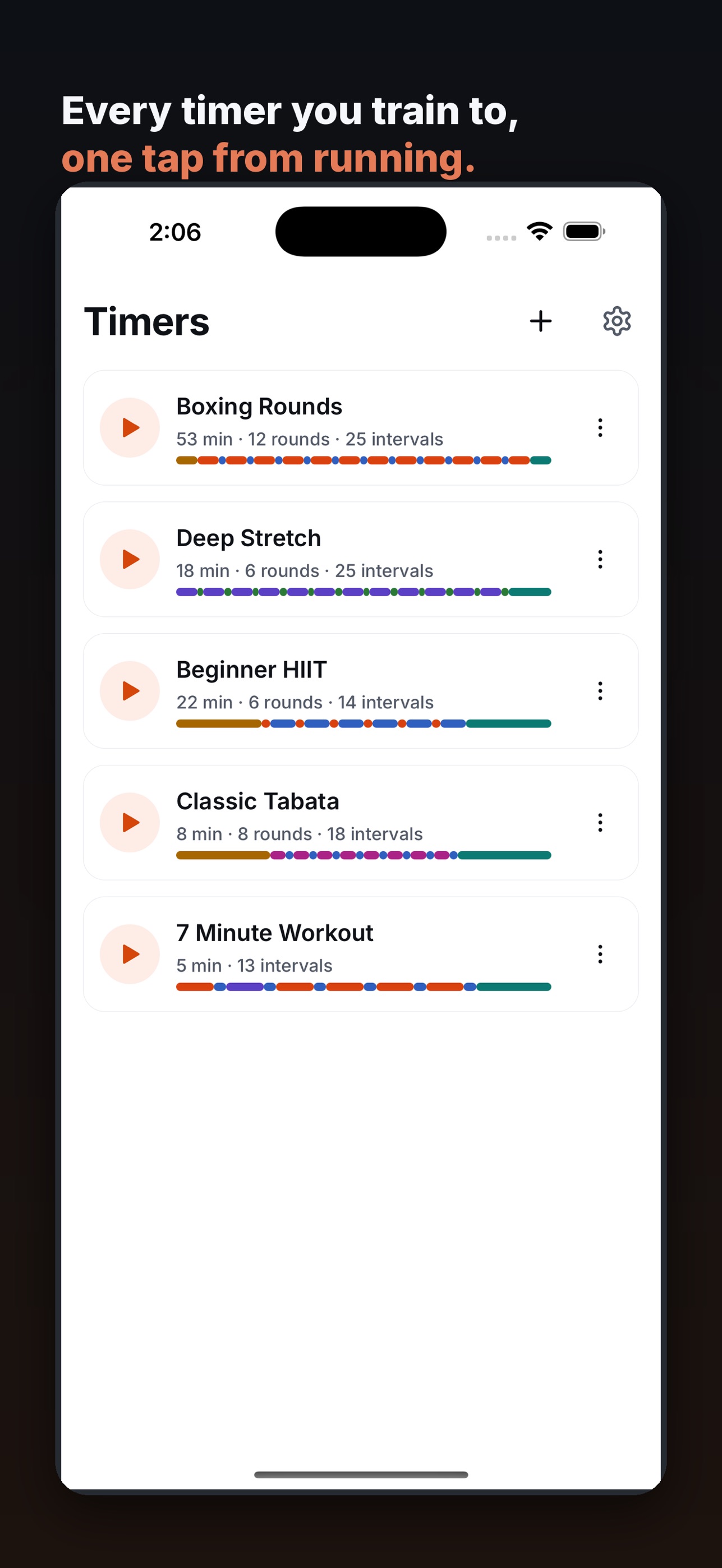 Screenshot 1 of Interval Timer Studio
