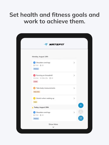 NATEFIT iPad screenshot