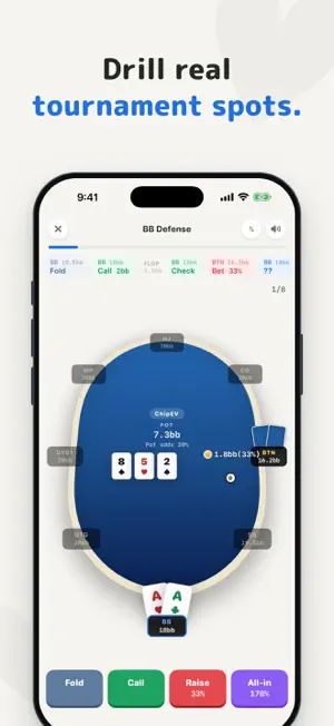 Grindly – MTT Poker Trainer screenshot 2
