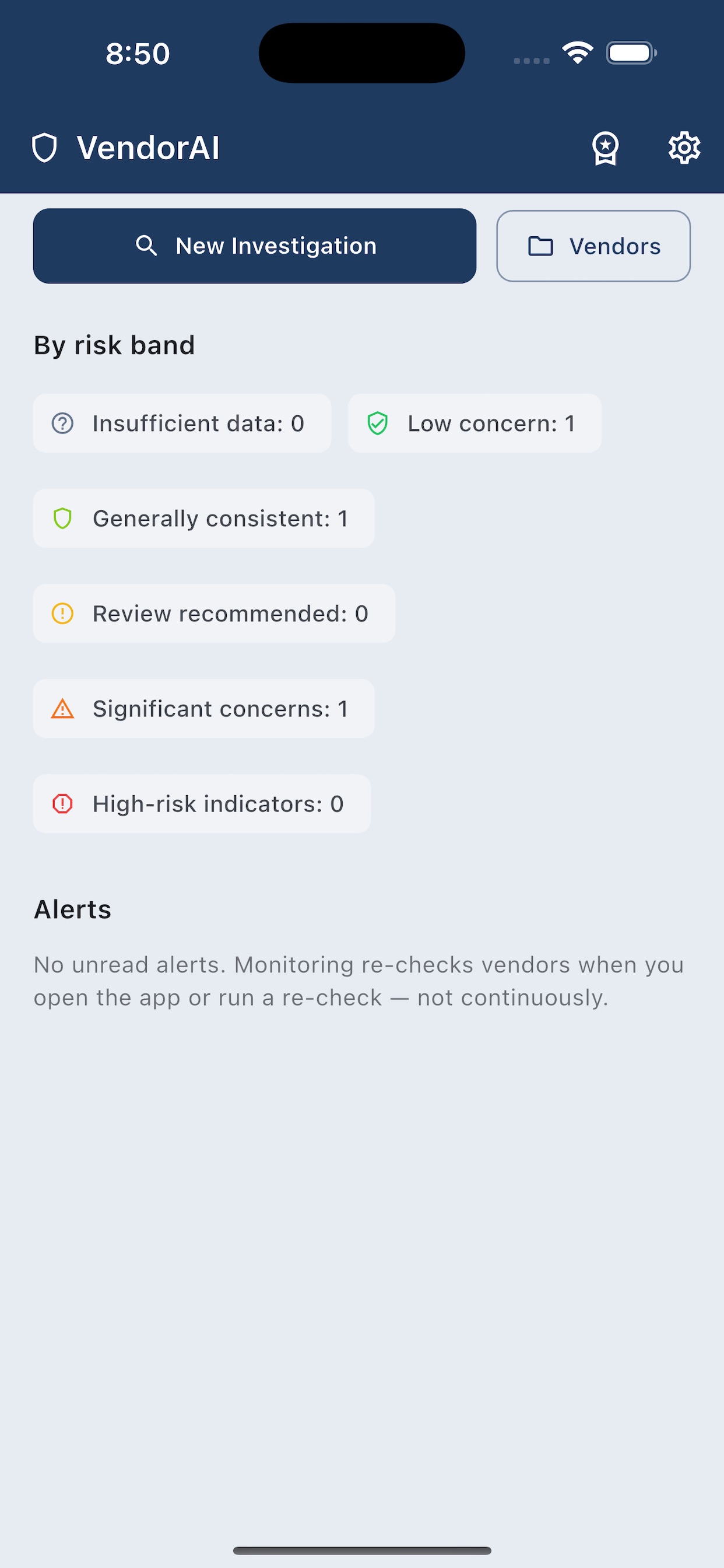 Screenshot 2 of VendorAI: Vendor Risk Check