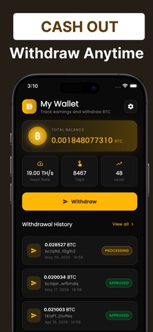 HashBit: BTC Cloud Mining Screenshot 3 of 6