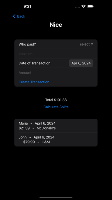 The Trip Accountant Screenshot