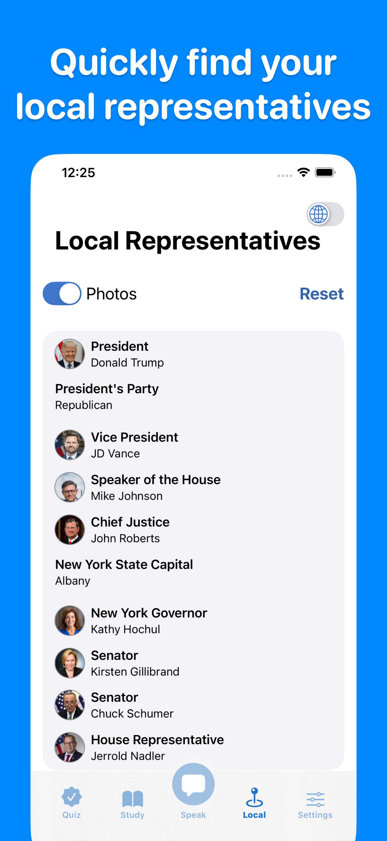Citizenry: USCIS Civics Test