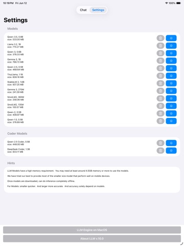 LLM: Answering Machine iPad screenshot