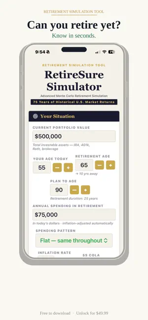 RetireSure Simulator screenshot 3