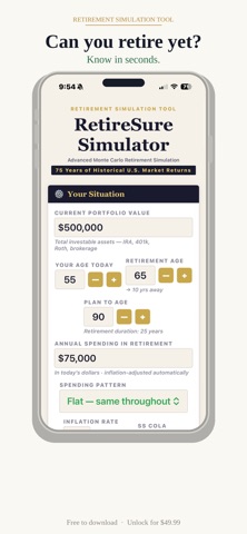 RetireSure Simulator Screenshot 3 of 5