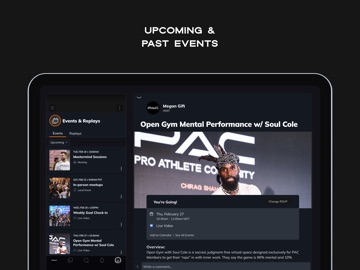 Pro Athlete Community (PAC) iPad screenshot