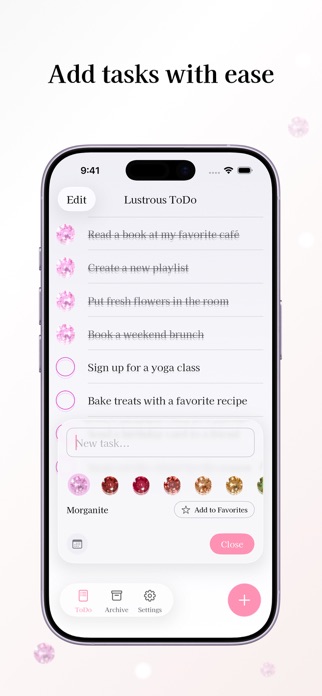 Lustrous ToDo: Task & Shopping Screenshot 2 of 4