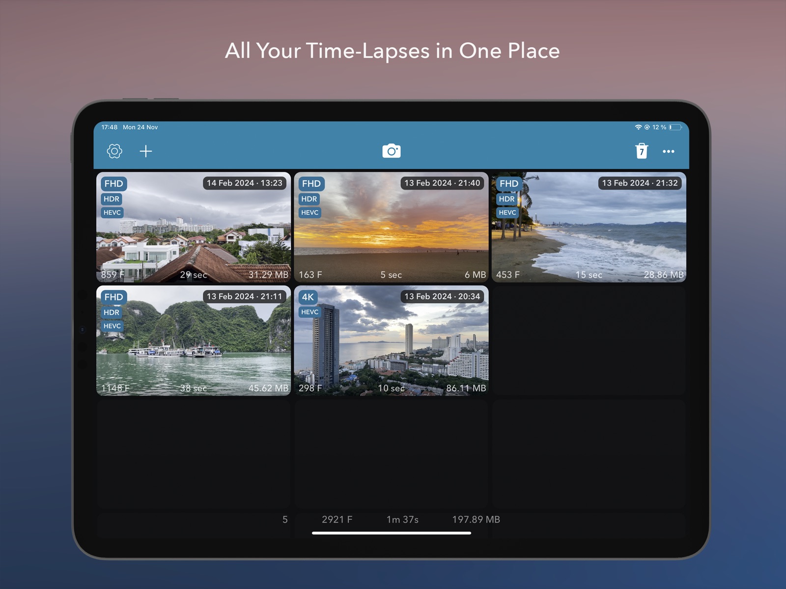 Skyflow – Time-lapse Camera ipad screenshot 4