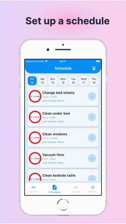 Natty: House Cleaning Schedule