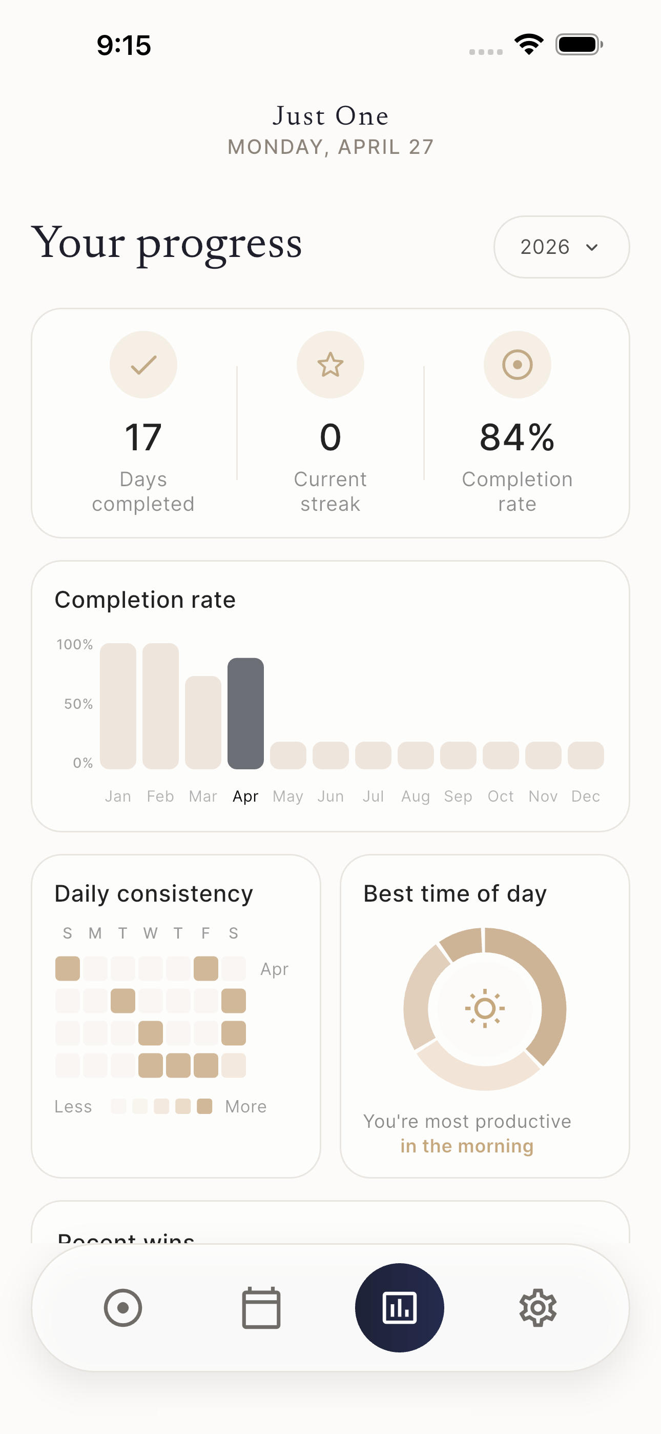 Just One - One task at a time