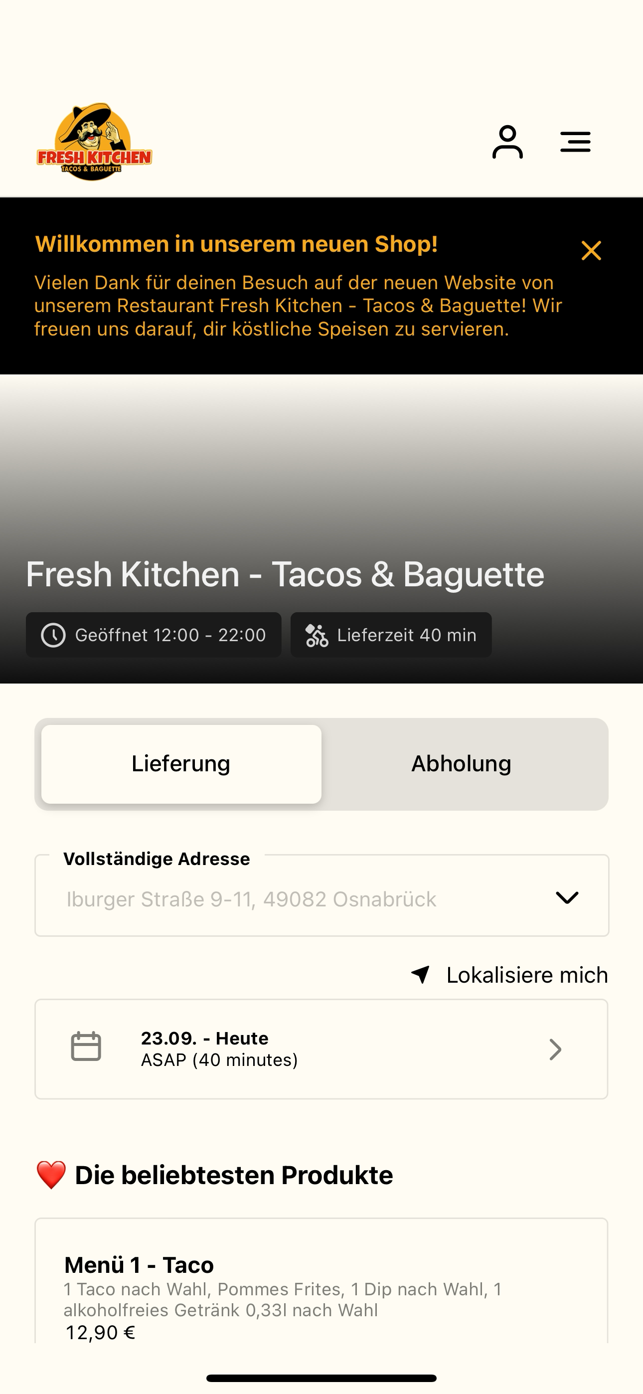 Fresh Kitchen Tacos Baguette