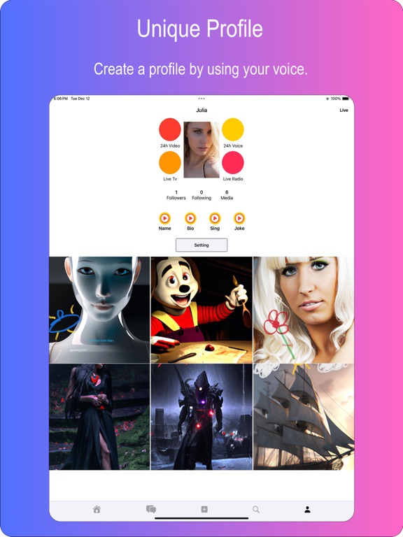 Phonoptic Ai Video Voice Chat iPad screenshot 7 - Photo & Video app