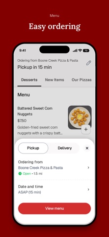 Boone Creek Pizza & Pasta iPhone screenshot