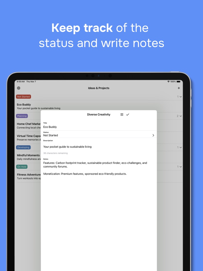 #3. Ideaful: To-do list & Notes (iOS) Podle: Odd Omens