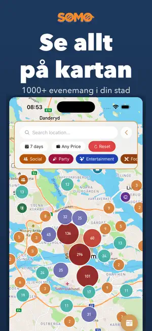 Somo - Sveriges bästa eventapp iPhone screenshot 2