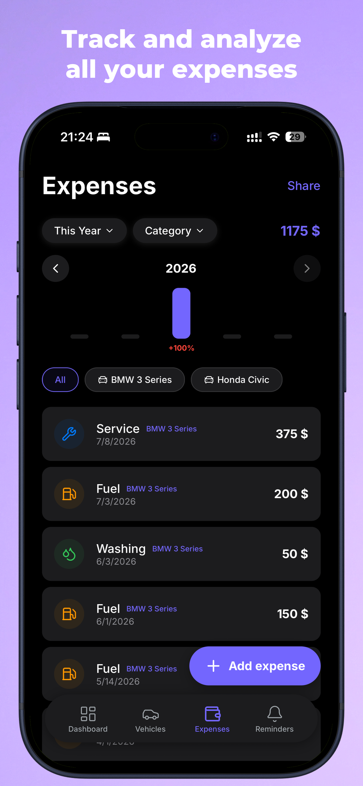 Aufix: Car Expense Tracker screenshot 3