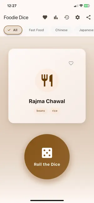 Foodie Dice - What to Eat screenshot 2